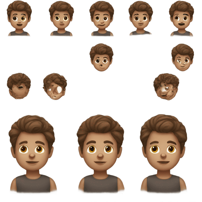 Little boy brown hair emoji