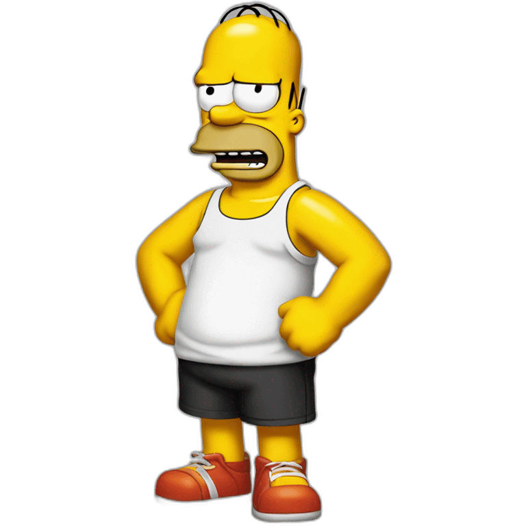 Homer simpson faisant de la boxe emoji