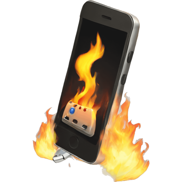 phone on fire emoji