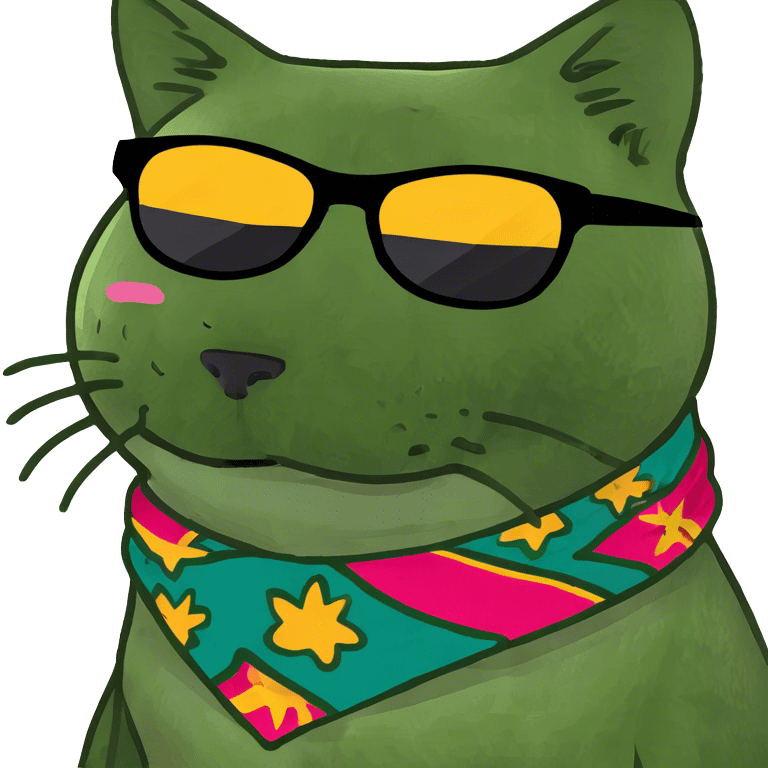 Cat with sunglasses emoji