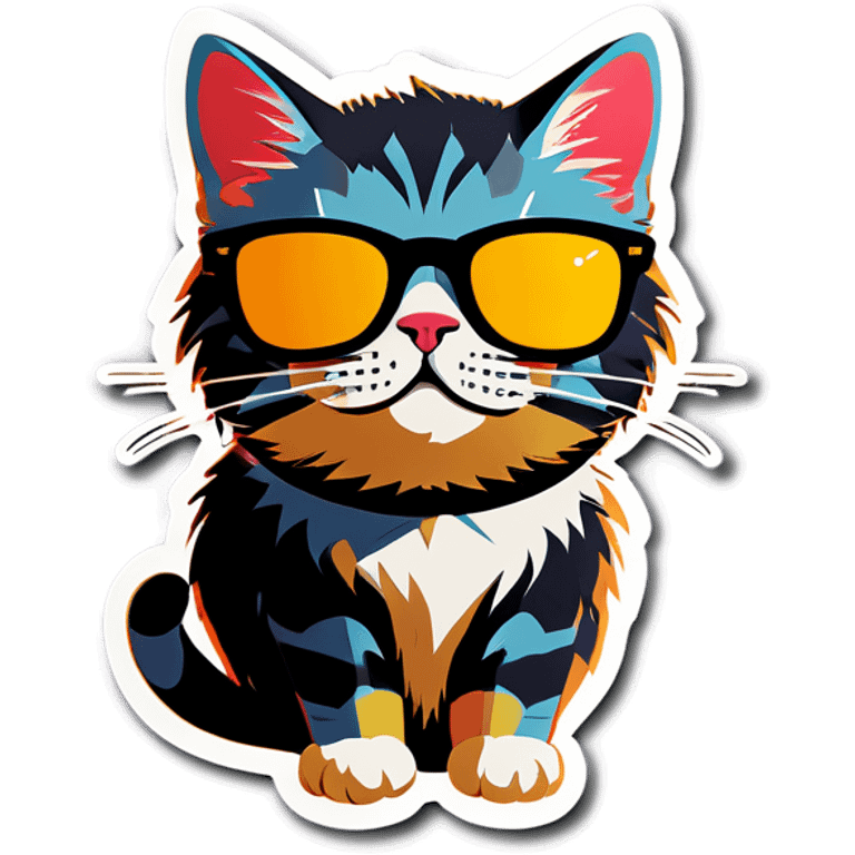 Cat with sunglasses emoji