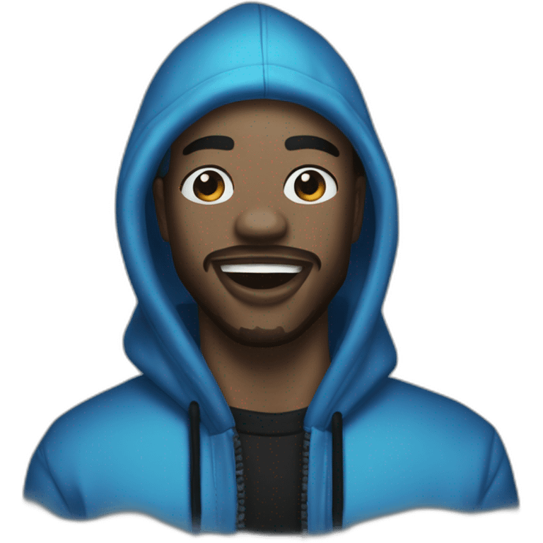 Blue flame rapper cool ice oute  emoji