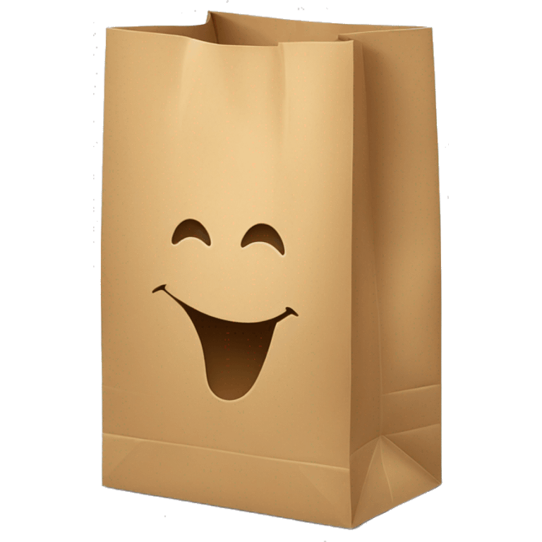 paper bag with shop symbol emoji