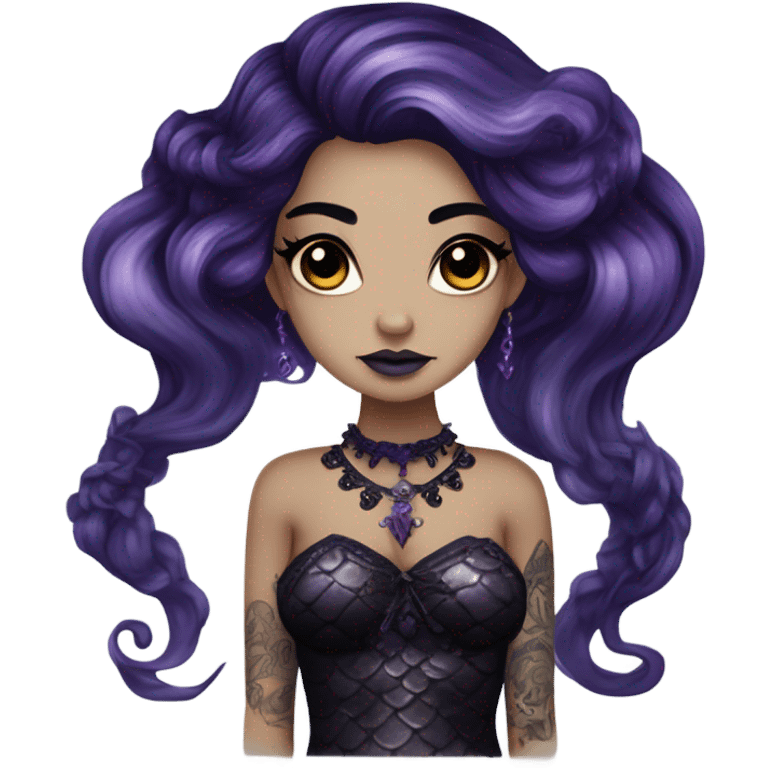 goth mermaid hime girl emoji