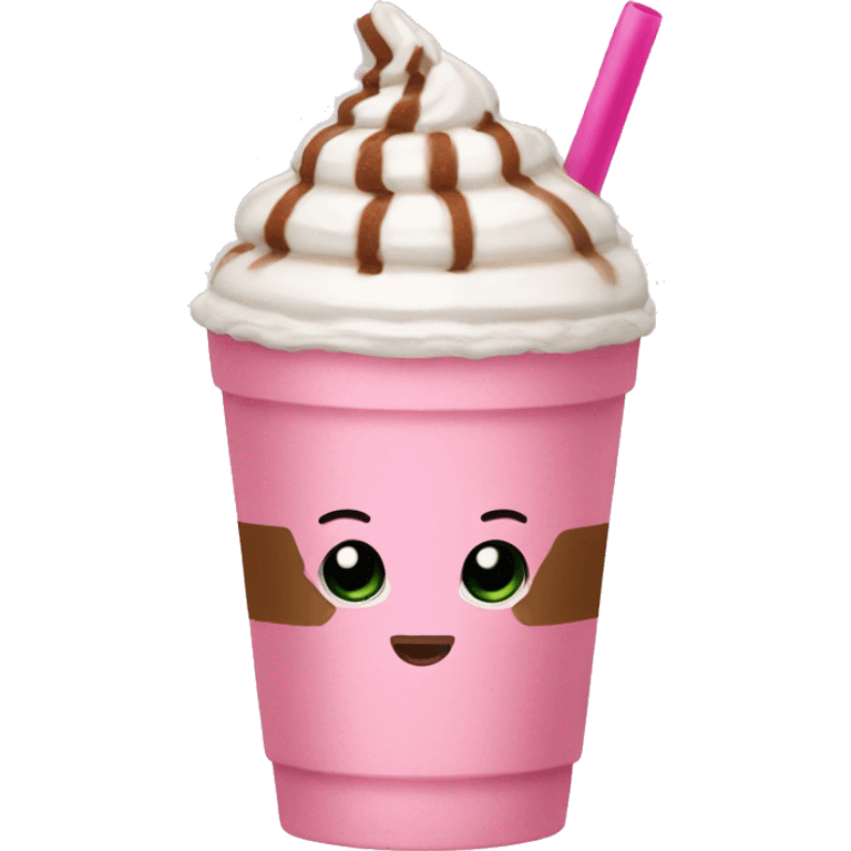 cute pink frappuccino  emoji