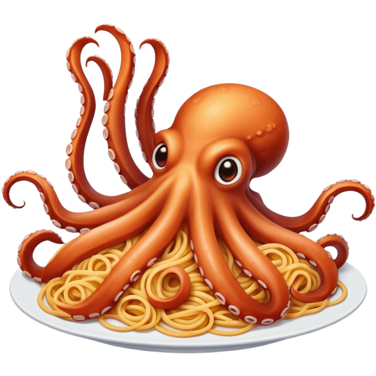 Spaghetti octopus  emoji