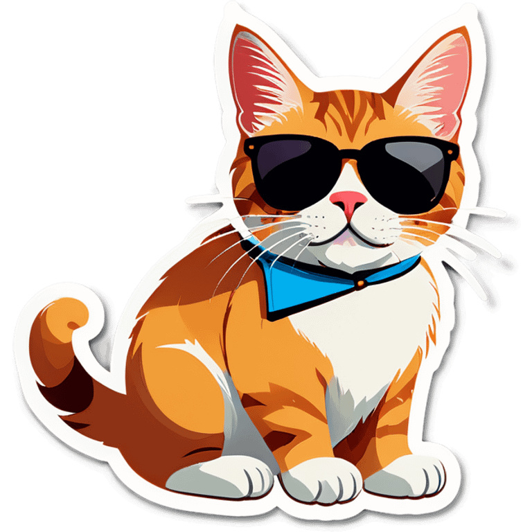 Cat with sunglasses emoji