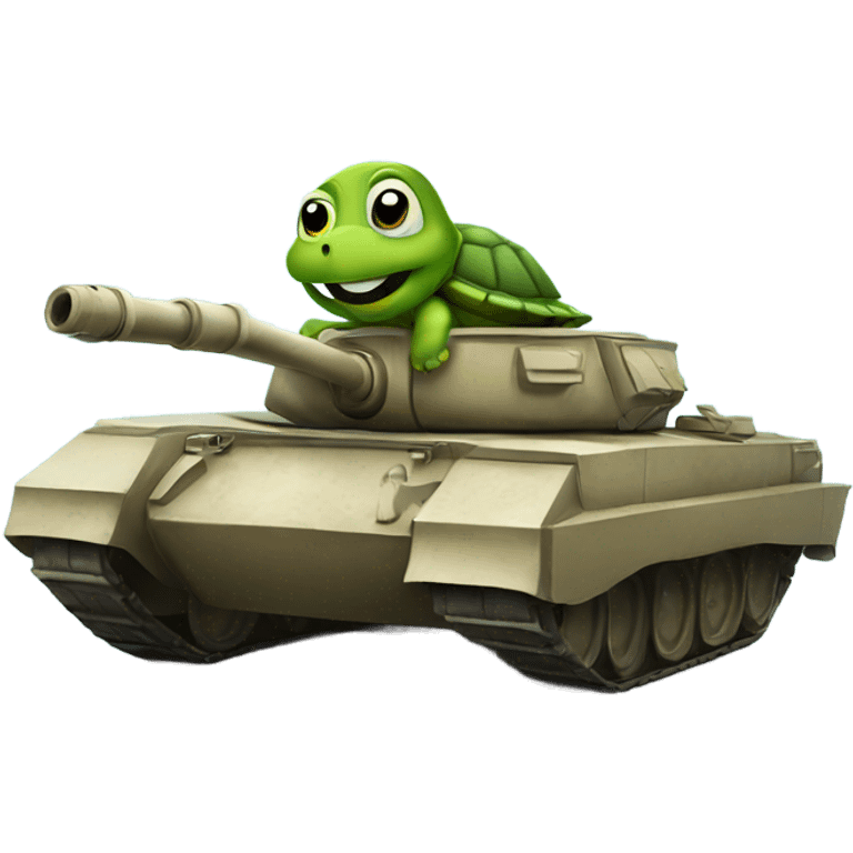 Turtle on a tank emoji