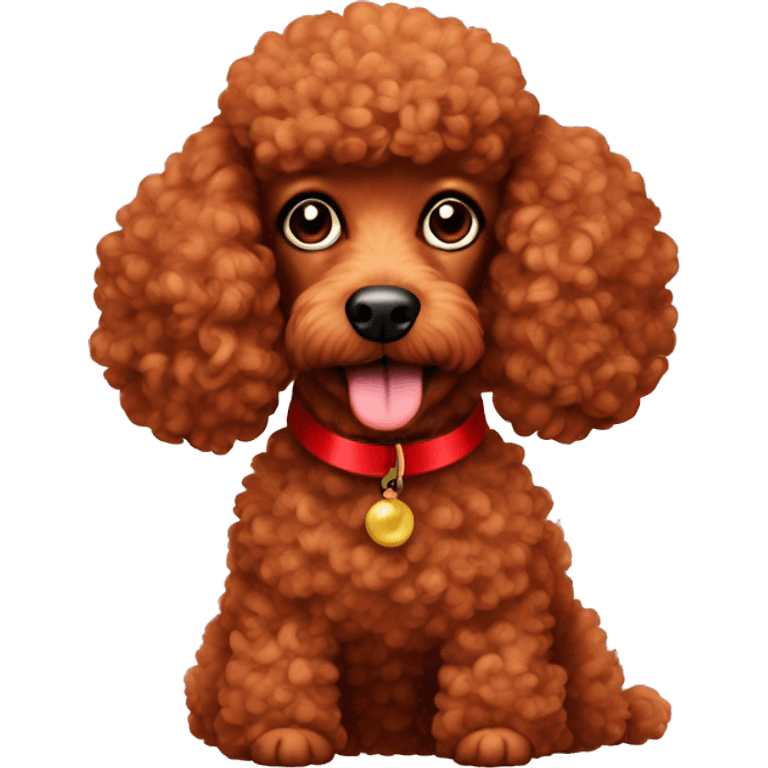 Christmas red poodle  emoji