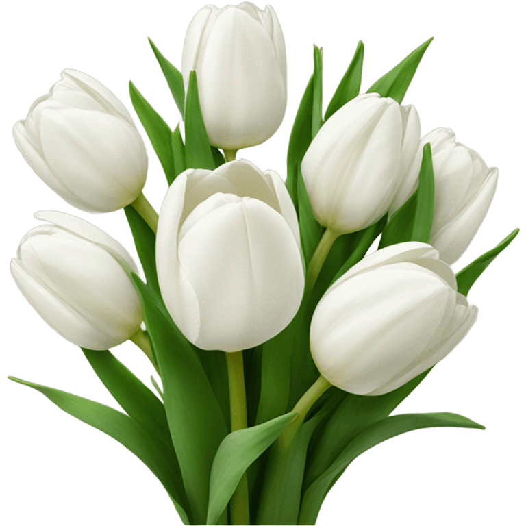 white tulip bouquet  emoji