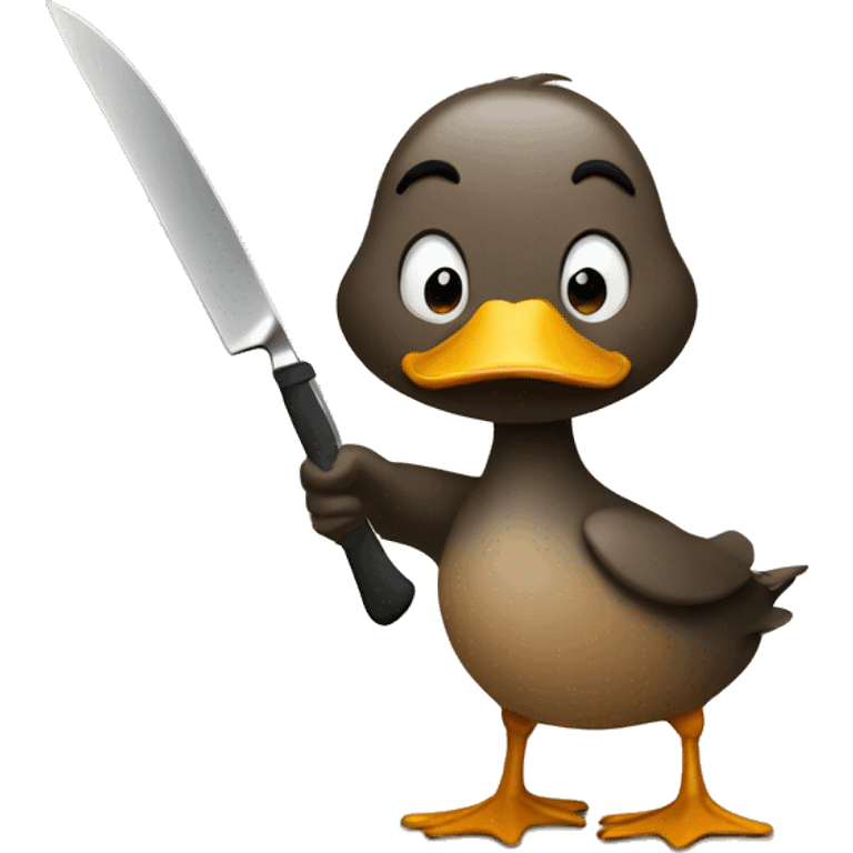 duck holding a knife  emoji