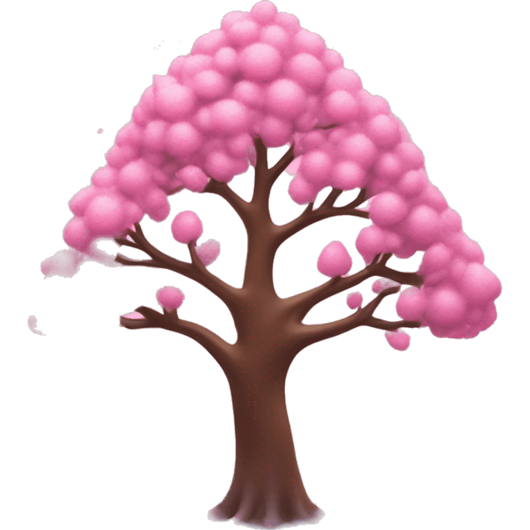 árbol de Navidad rosa con la estrella rosa  emoji