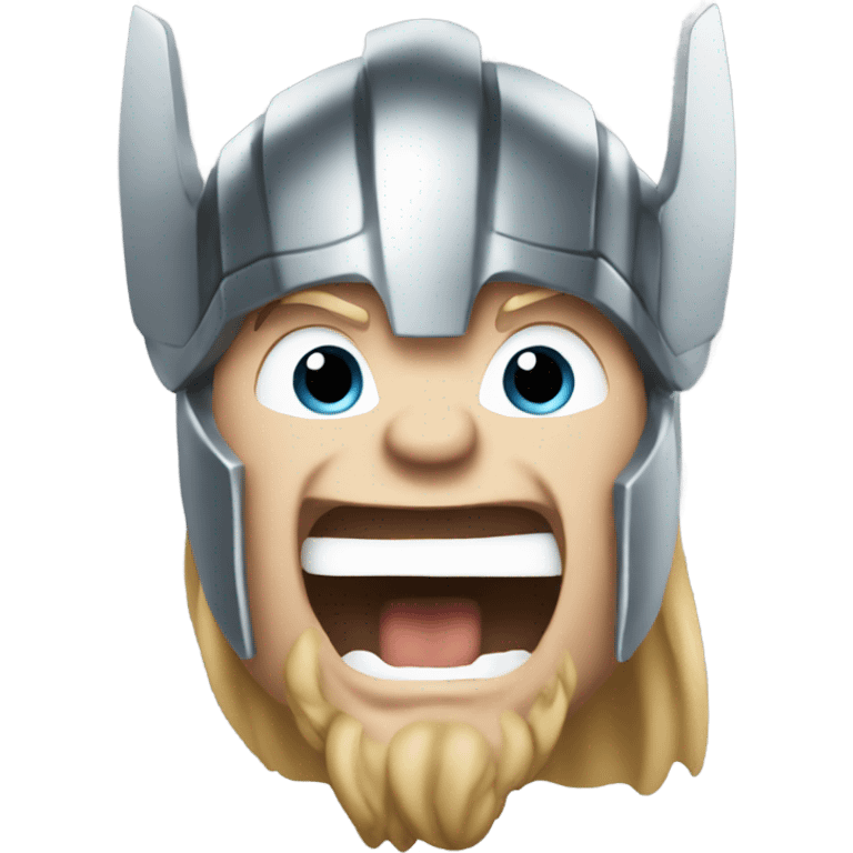 thor shouting happy emoji