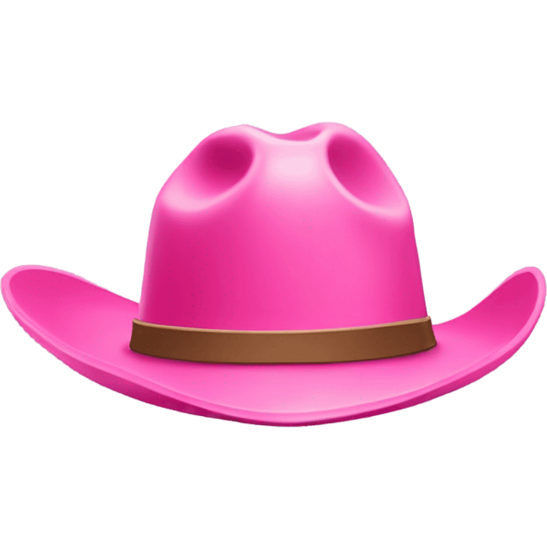 pink cowboy hat winking emoji