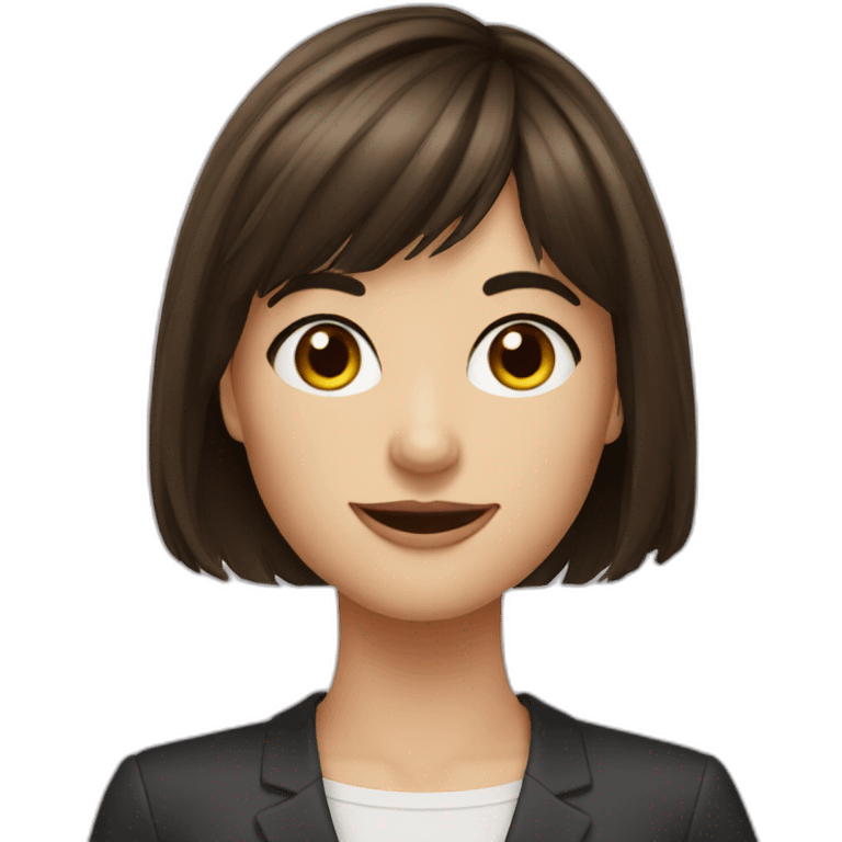 brunette girl with bangs realtor emoji