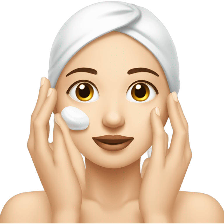 woman taking care of her face emoji