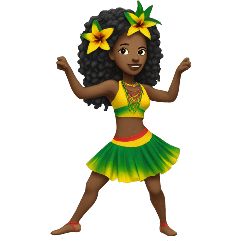 dancer woman of Jamaican reggae music emoji