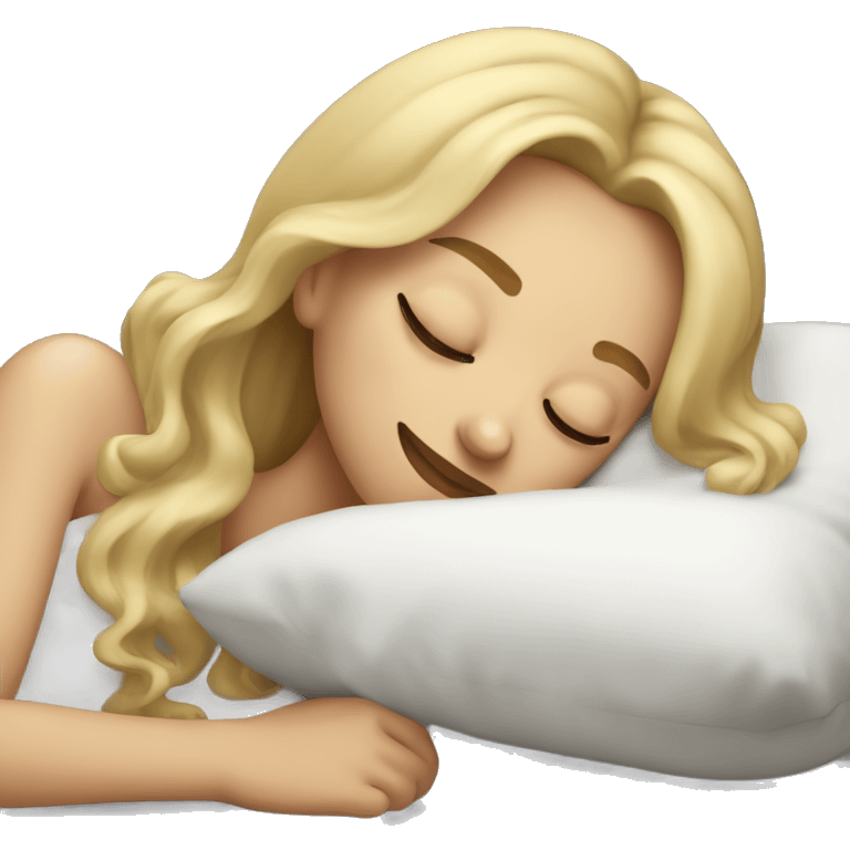 Dirty blonde girl sleeping emoji