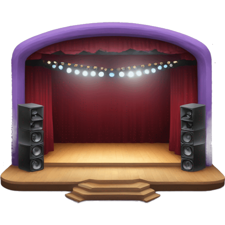 Concert stage with speakers  emoji