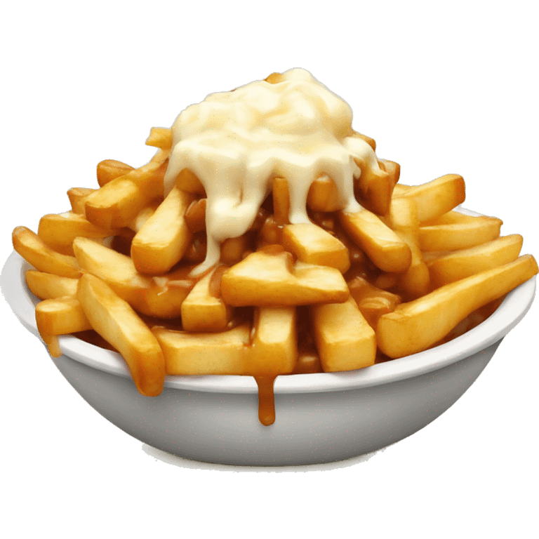 Poutine qui mange une poutine emoji