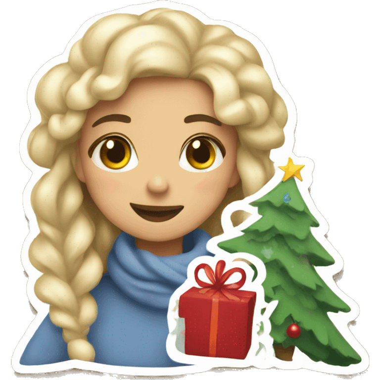 Cozy christmas stickers emoji