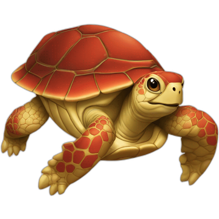 Tortue rouge emoji