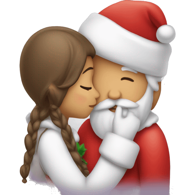 girl kissing santa  emoji