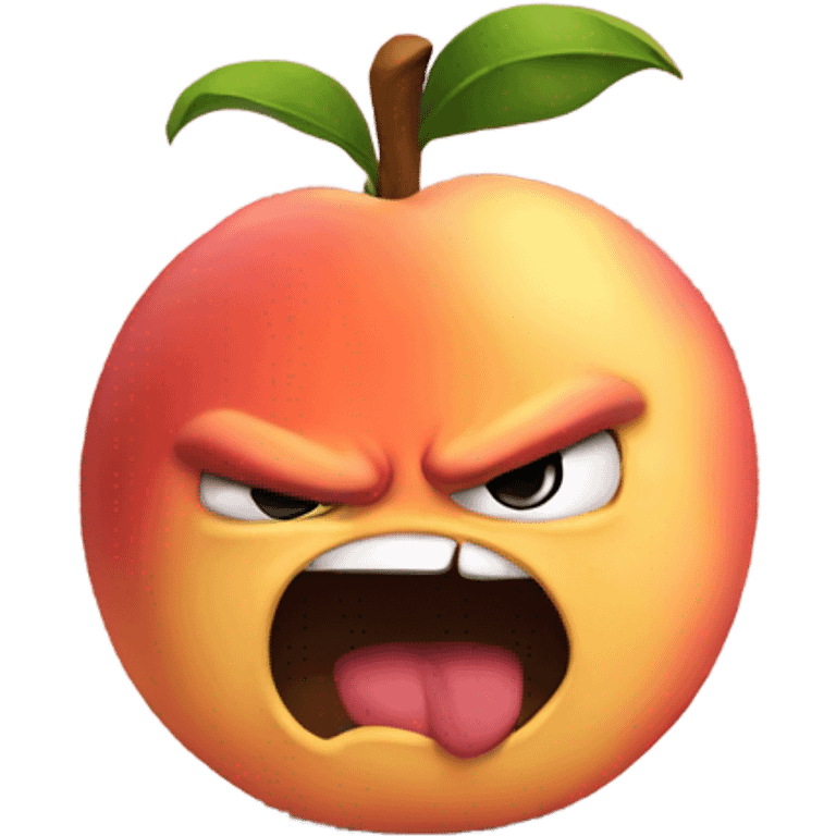 Angry peach emoji