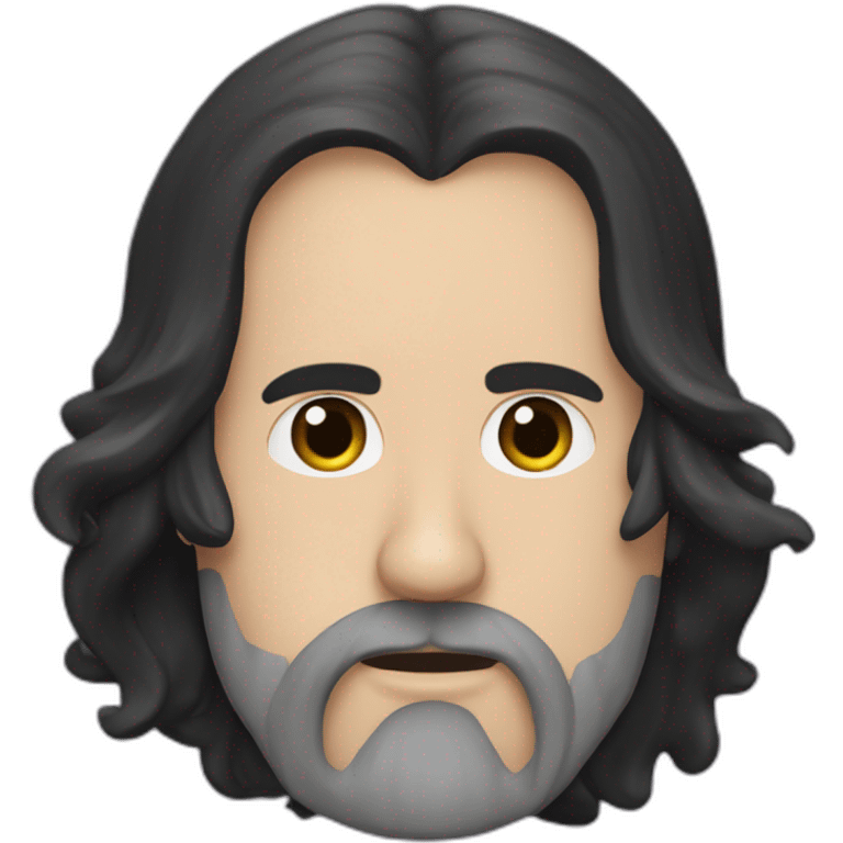 Krist Novoselic with long black hair and a black beard emoji