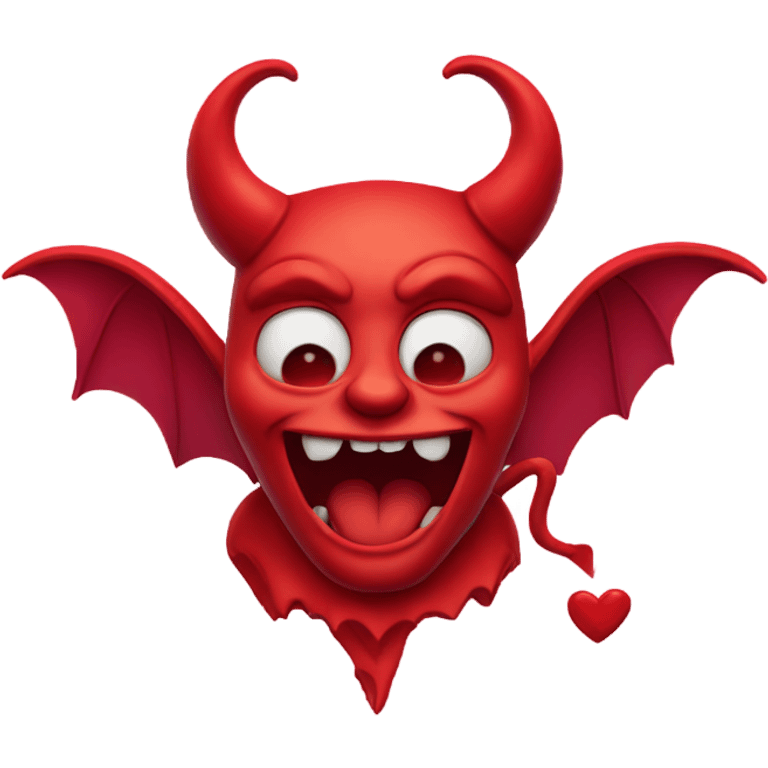 Devil with hearts  emoji