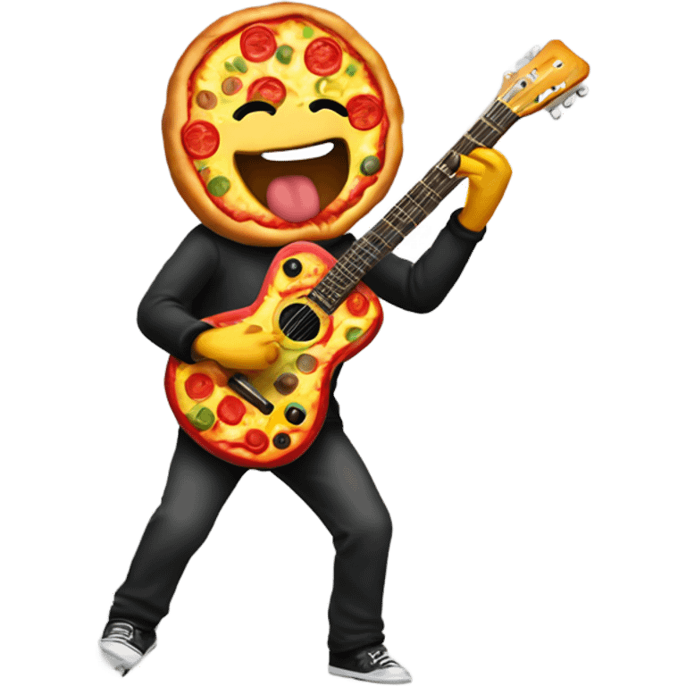 Pizza playing guitar emoji