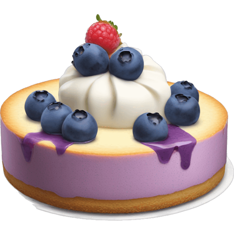 Blueberry Cheesecake with ice cream emoji