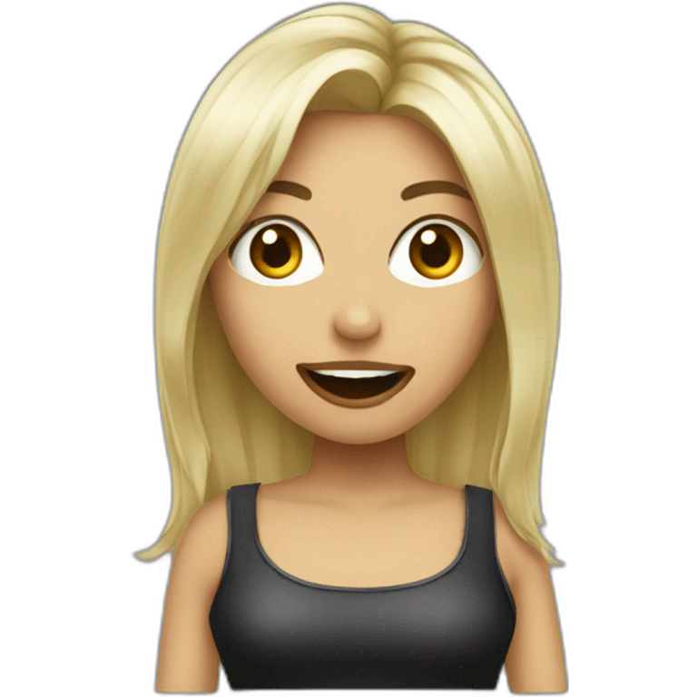 femal metal singer emoji