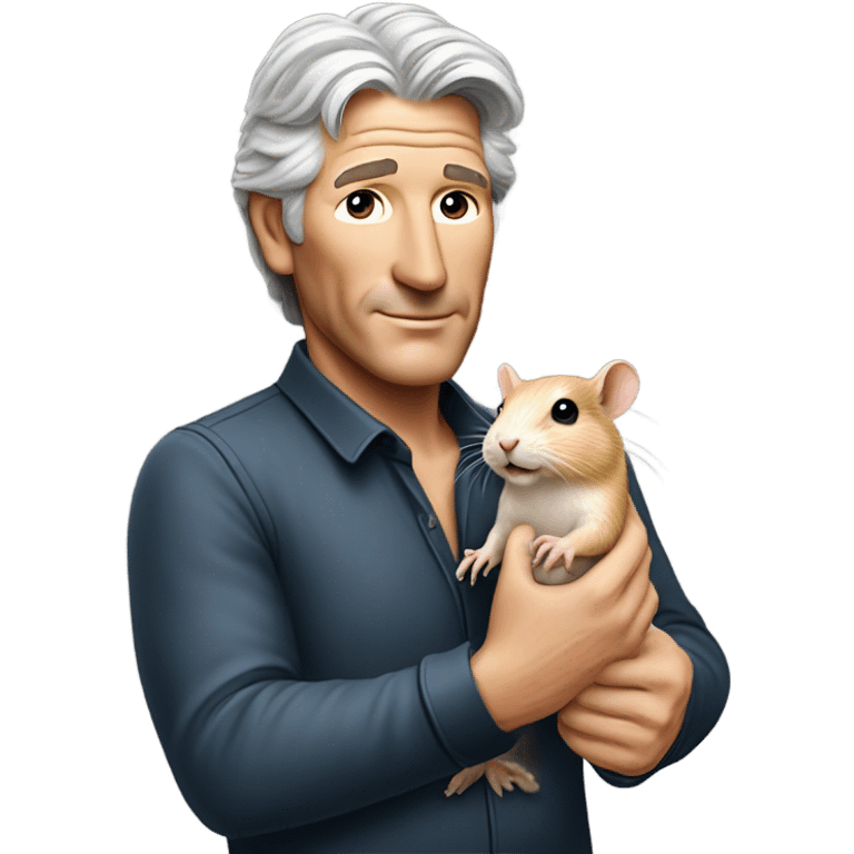 Richard gere realistic with gerbil  emoji