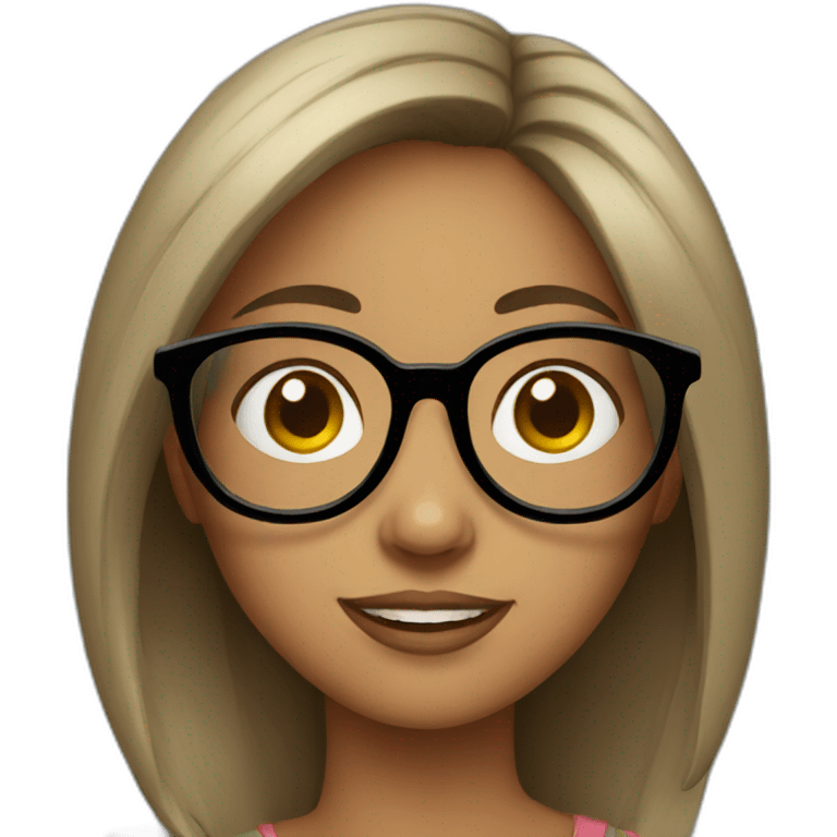 girl in glasses emoji