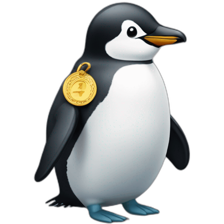 pinguoin avec medaille emoji