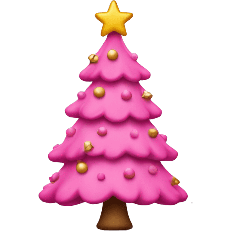 pink christmas tree  emoji