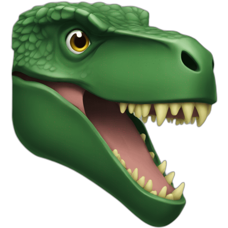 dark green raptor head bite emoji