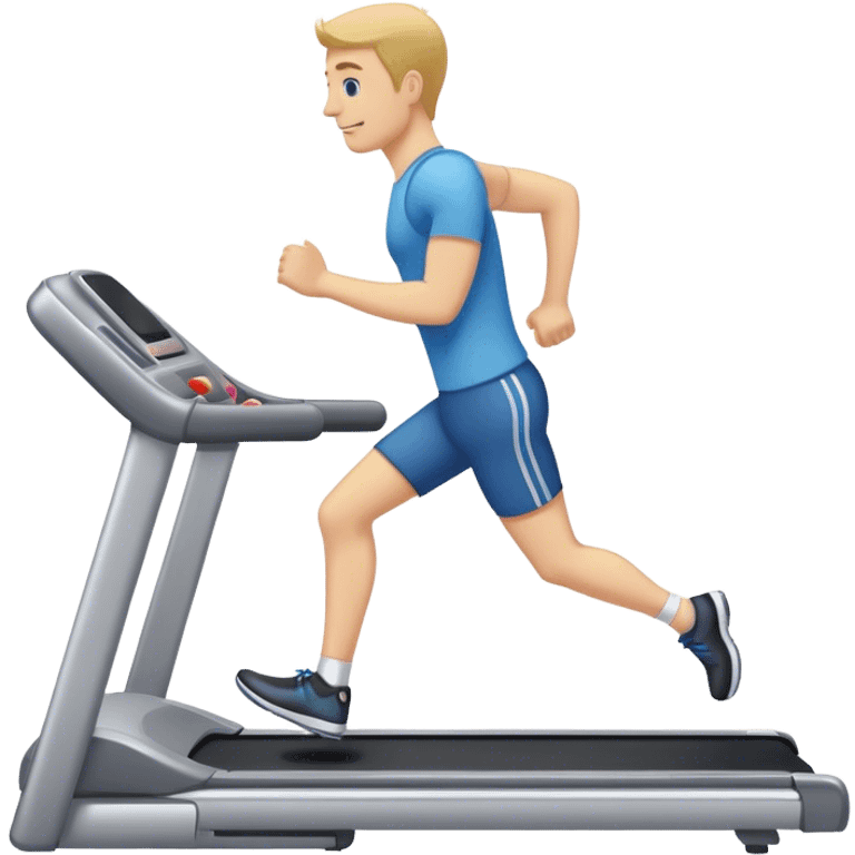 a white man on a treadmill  emoji