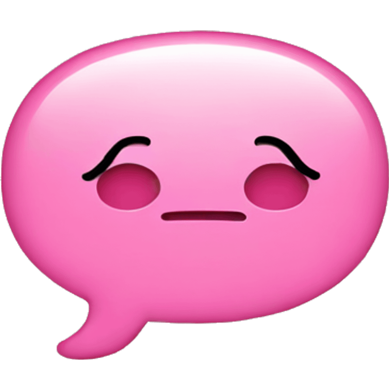 Cute pink speech bubble  emoji