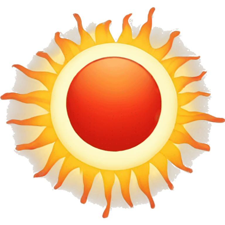  a sun with a red sun rays emoji