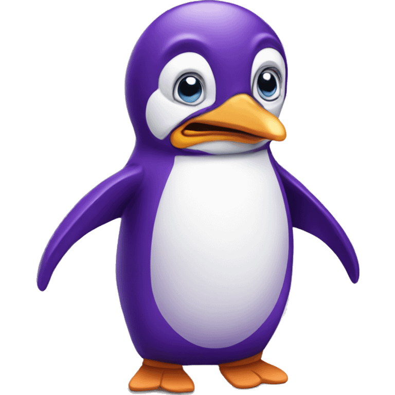 purple smiling penguin emoji