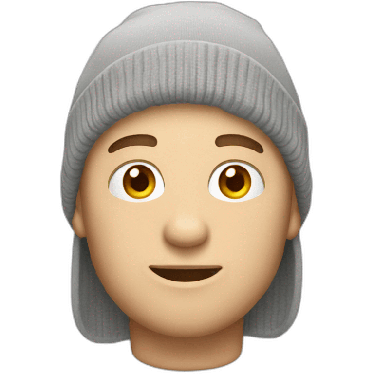 man caucasian 50 wearing a slouchy beanie emoji