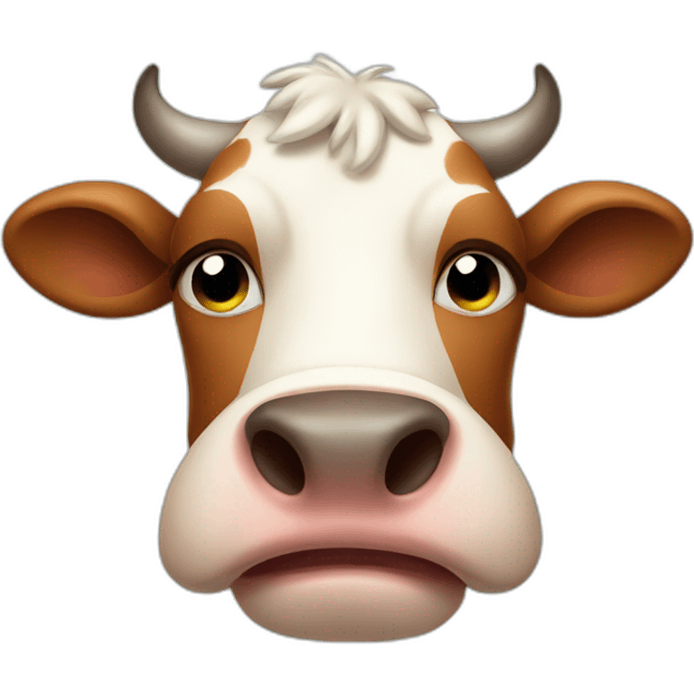 unhappy cow emoji