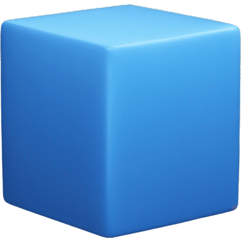 Blue cube emoji