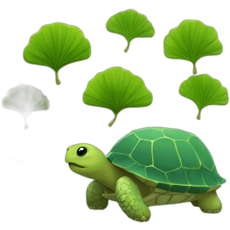 Ginkgobiloba sur une tortue emoji