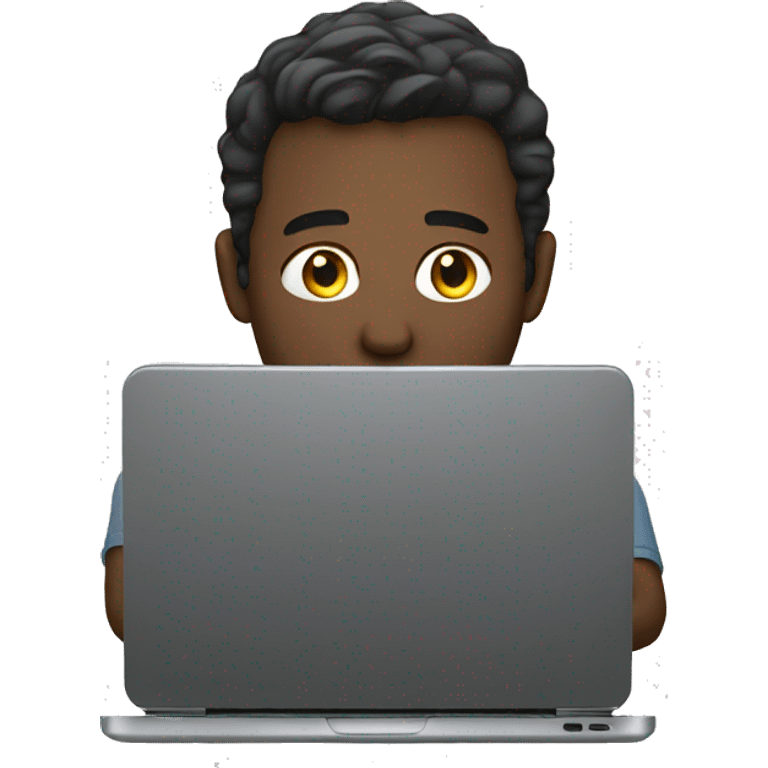 white man Video editor working on laptop emoji