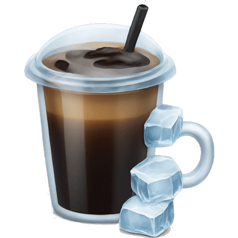 Ice black coffee  emoji