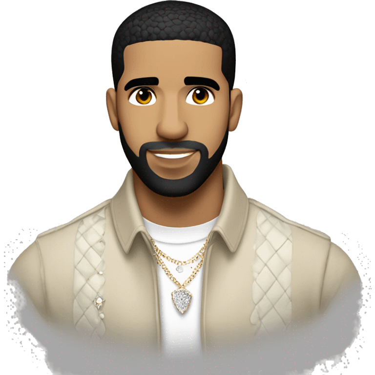 Iconic-style Candid Likeness Drake:

A suave figure with a clean-cut look, diamond studs, and a thoughtful expression. Known for his smooth charisma and introspective vibe, effortlessly blending style and emotion. emoji