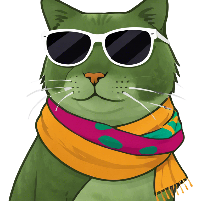 Cat with sunglasses emoji